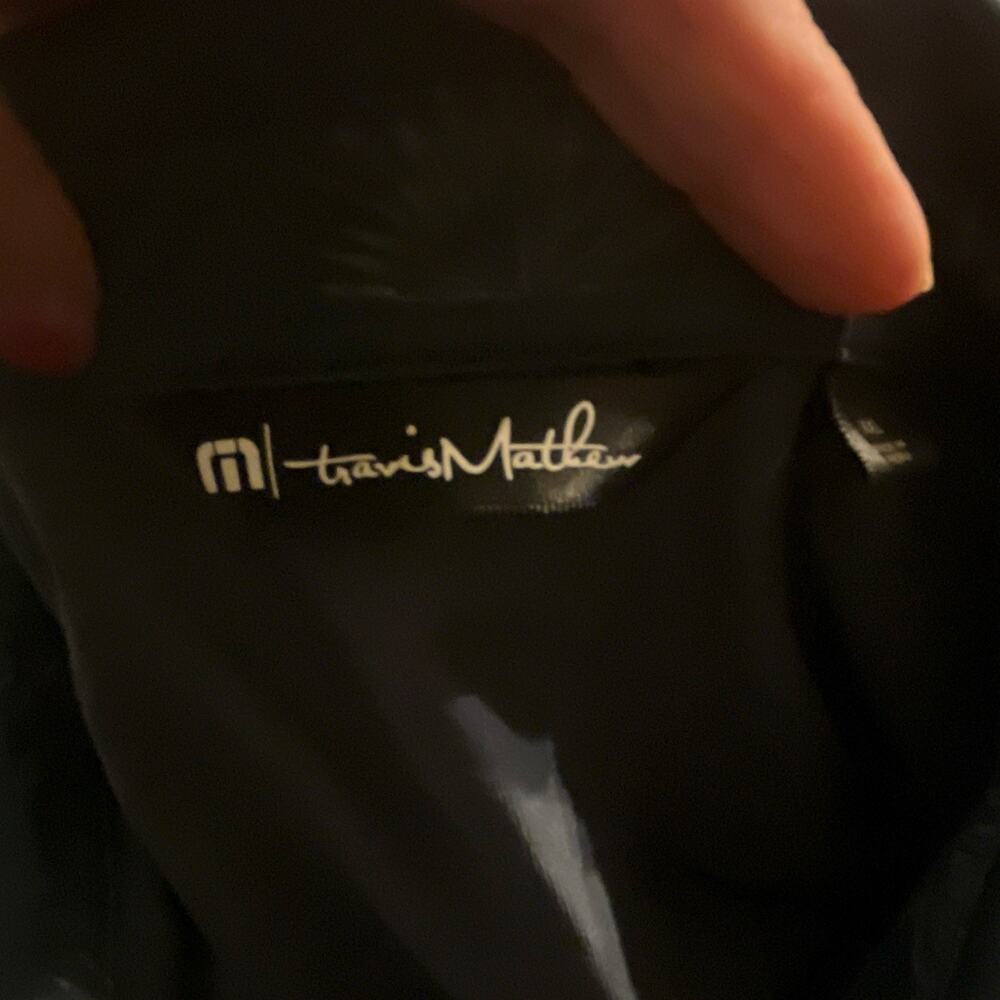 TravisMathew Men's Golf Polo Shirt Blue 2XL “At The Buffet”Graphic Print Logo SS - Picture 13 of 16